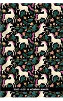2020 - 2021 18 Month Planner: Elegant Unicorn Fantasy Daily Organizer Calendar Agenda 6x9 Work, Travel, School Home Monthly Yearly Views To Do Lists Blank Notes Birthday Annivers