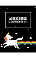 Address Book Large Print with Tabs