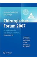 Chirurgisches Forum 2007 Für Experimentelle Und Klinische Forschung