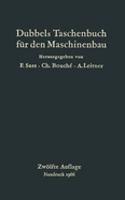Dubbels Taschenbuch Für Den Maschinenbau
