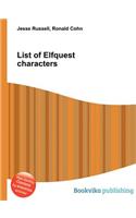 List of Elfquest Characters: (English)