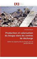 Production Et Valorisation Du Biogaz Dans Les Centres de D?charge