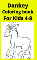 Donkey Coloring book For Kids 4-8