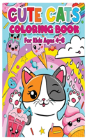 Cute Cats Coloring Book for Kids Ages 4-8