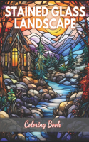 Stained Glass Landscape Coloring Book