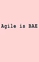 Agile is BAE: Blank Lined Journal