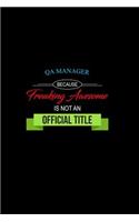 QA Manager Because Freaking Awesome is not an Official Title
