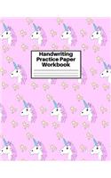 Handwriting Practice Paper Workbook
