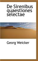 de Sirenibus Quaestiones Selectae