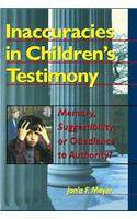 Inaccuracies in Children's Testimony