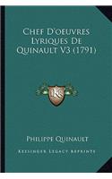 Chef D'oeuvres Lyriques De Quinault V3 (1791): (French)