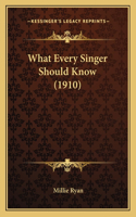 What Every Singer Should Know (1910)