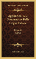 Aggiunzioni Alle Grammatiche Della Lingua Italiana