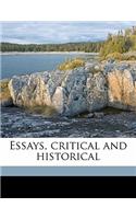 Essays, Critical and Historical Volume 1