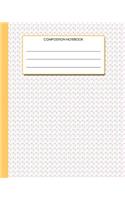 Composition Notebook: 8"x10" - Yellow Themed Cover with hearts and lightning from Scrawlables.com