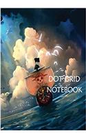 Dot Grid Notebook One Piece Ship: 110 Dot Grid Pages