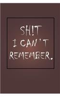 shit I can't remember notebook