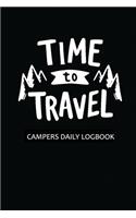 Campers Daily Log Book With Quote Time To Trave