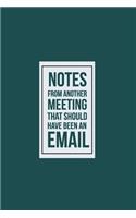 Notes from another Meeting that should have been an Email