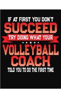 If At First You Don't Succeed Try Doing What Your Volleyball Coach Told You To Do The First Time