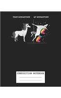 Composition Notebook: Unicorn Soft Glossy Cover Magical Rainbow Unicorns Kids Wide Ruled Blank Lined Journal Paper 7.5 x 9.25 Inches 110 Pages