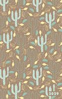 2029: Cactus Plant Cacti Succulents Pattern Weekly Calendar Planner Organizer