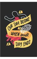 Our Day Begins When Your Day Ends: Pathologist Forensic Expert. Dot Grid Composition Notebook to Take Notes at Work. Dotted Bullet Point Diary, To-Do-List or Journal For Men and Women