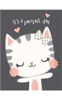 The cat with perfect day sketchbook