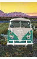 Happy Camper: 6 X 9 Visitors Guest Comments Journal for Vacation Homes, Cabins, Beach Houses, Airbnb, Rental Properties - Gift Book Journal Present for Rental Property Owners - Green Bus Traveling on the Road Cover