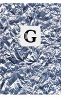 G: 6x9 Inches, Monogram Initial "G" Cover Journal