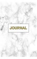 Gold Marble Journal: Lined Notebook