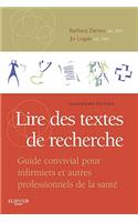 Lire Des Textes de Recherche: Guide Convivial Pour Infirmiers Et Autres Professionnels de la Sant?