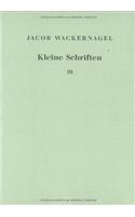 Kleine Schriften. Band 3