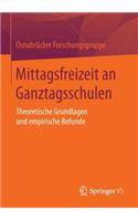 Mittagsfreizeit an Ganztagsschulen