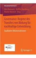 Governance-Regime Des Transfers Von Bildung Für Nachhaltige Entwicklung
