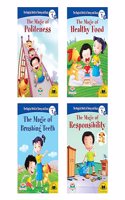Pegasus Moral Books Combo-Magic of Responsibility, Healthy Food, Brushing & Politeness