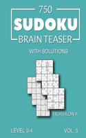 750 Sudoku Brain Teaser Triathlon A with solutions