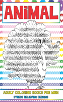 Adult Coloring Books for Men - Animal - Stress Relieving Designs