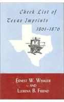 Check List of Texas Imprints, 1861-1876