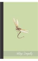 Vintage Dragonfly: small lined Dragonfly Notebook / Travel Journal to write in (6'' x 9'')