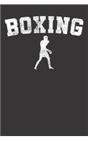 Notebook: Vintage Boxer Boxing Club Box Fighter College Ruled 6x9 120 Pages