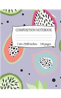 Composition Notebook 7.44 x 9.69 Inches 110 pages