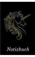 Einhorn Kopf Notizbuch: - Notizbuch Mit 110 Linierten Seiten - Format 6x9 Din A5 - Soft Cover Matt -