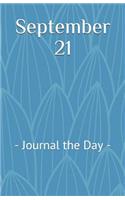 September 21: Journal the Day