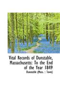 Vital Records of Dunstable, Massachusetts