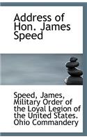 Address of Hon. James Speed