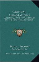 Critical Annotations