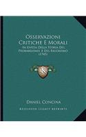 Osservazioni Critiche E Morali