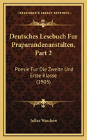 Deutsches Lesebuch Fur Praparandenanstalten, Part 2
