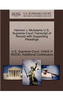 Harmon V. McAdams U.S. Supreme Court Transcript of Record with Supporting Pleadings: (English)